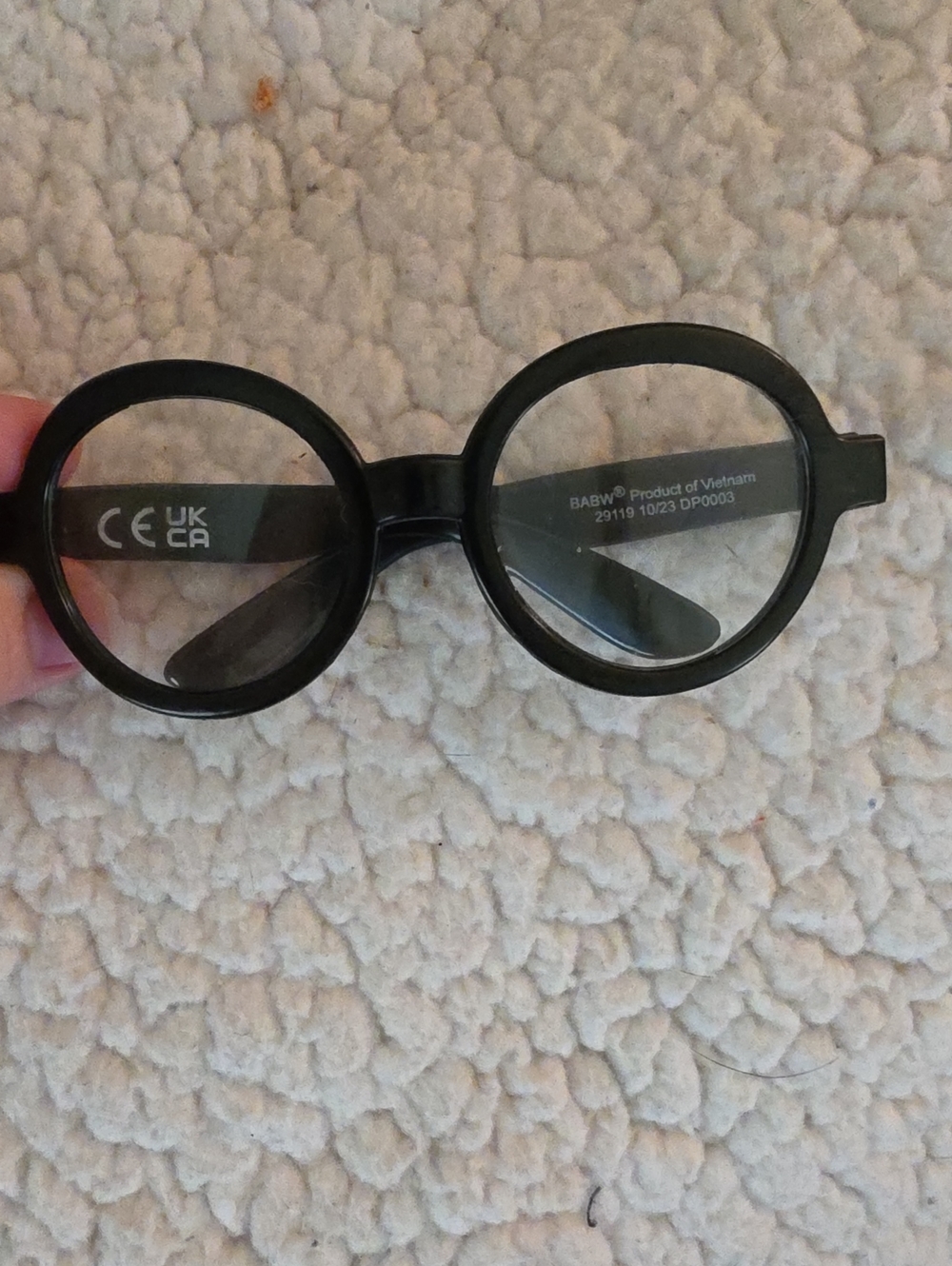 Build a bear Round Black Plastic Glasses